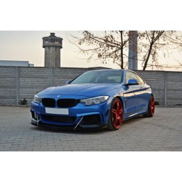 Накладка сплиттер на передний бампер вариант 4 на BMW 4 F32 M-Pack